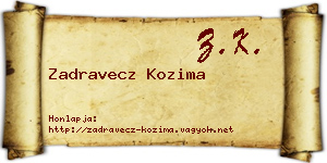 Zadravecz Kozima névjegykártya